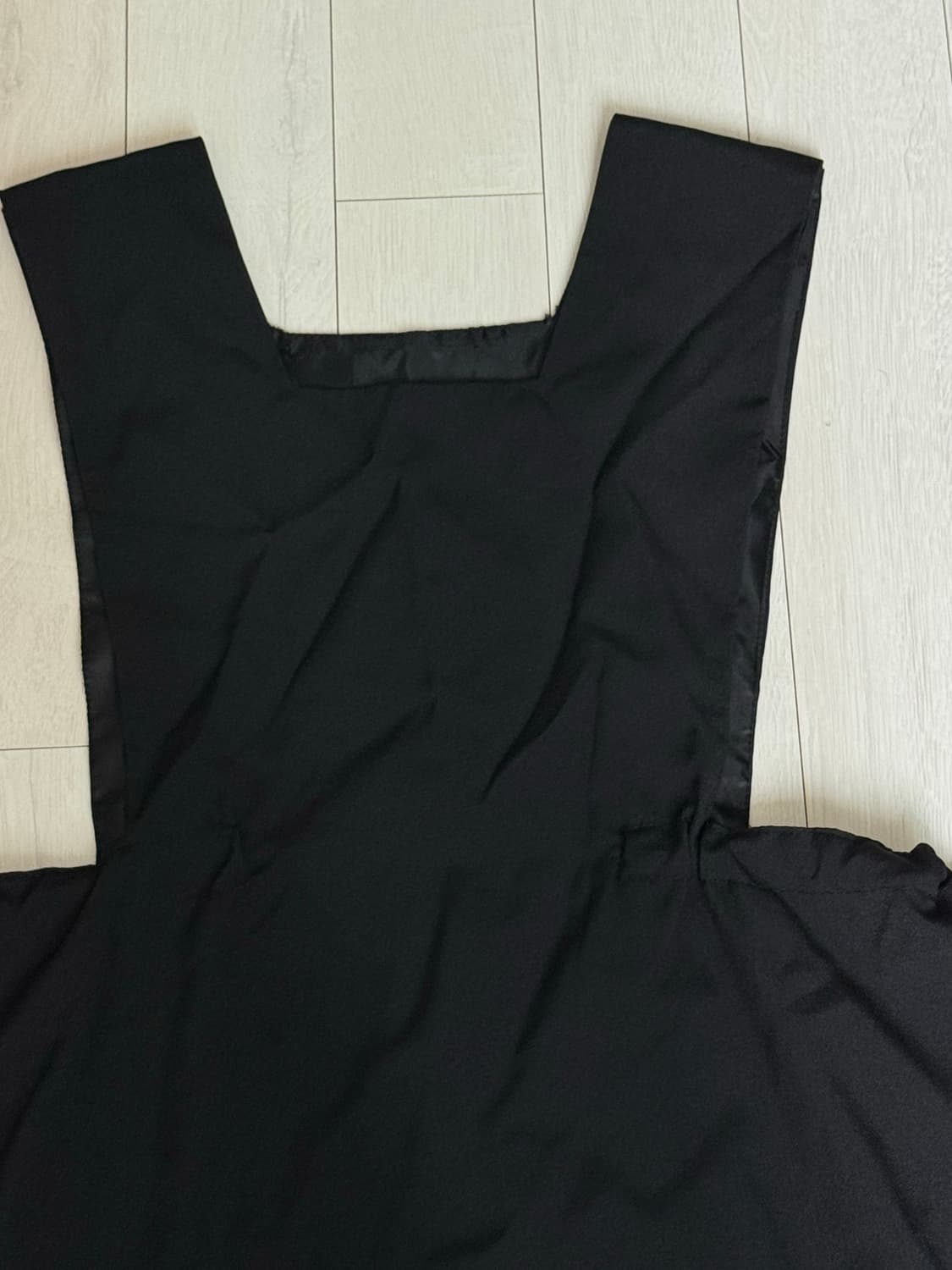 블랙 에이프런 롱 드레스 상품이미지2