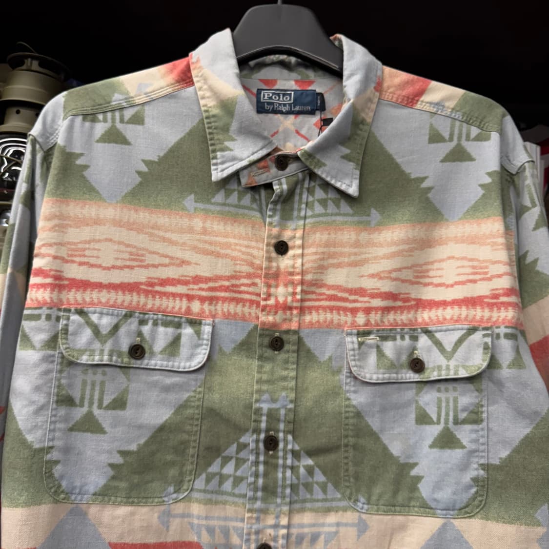 폴로 랄프로렌 네이티브 아즈텍 패턴 인디안 셔츠 N127 상품이미지3