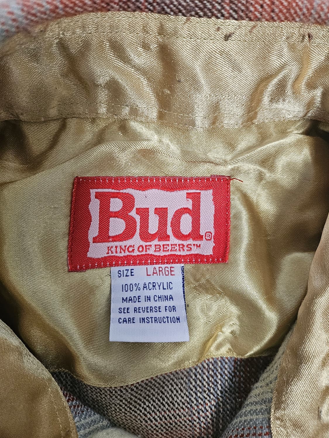 90년대 버드와이저 웨스턴 체크 셔츠 상품이미지3