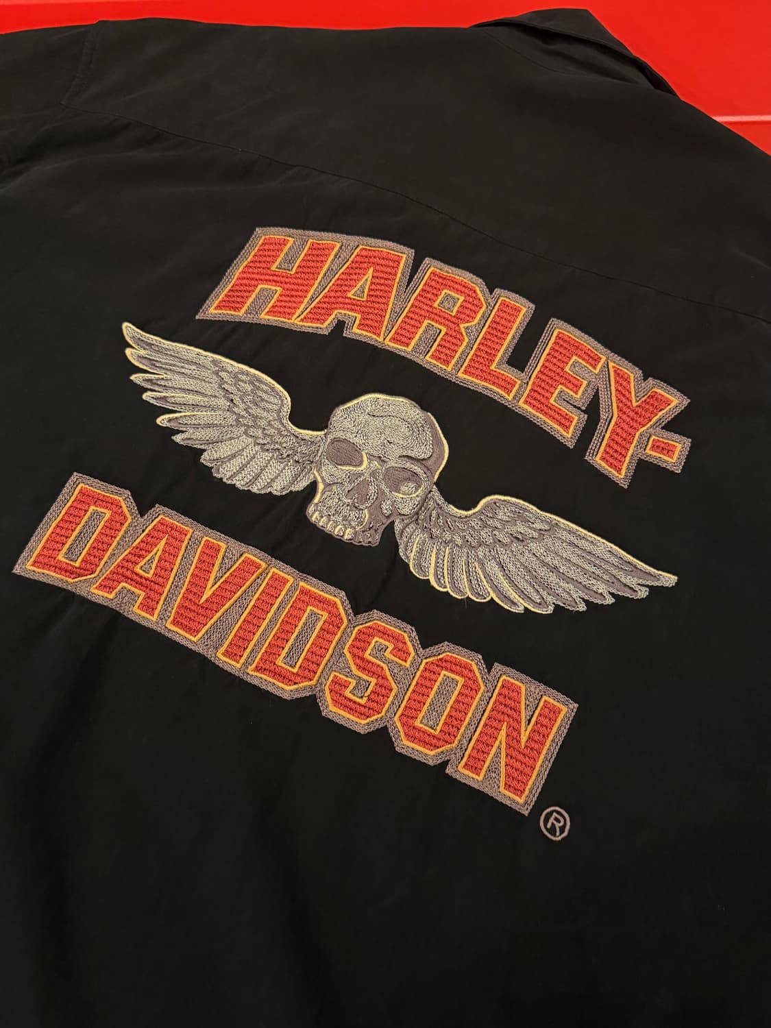 HALEY DAVIDSON 할리데이비슨 스컬패치 빈티지 반팔셔츠 상품이미지7