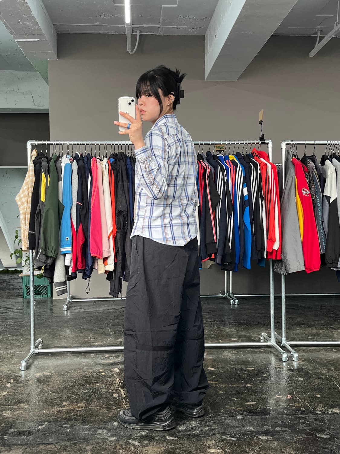 랭글러 웨스턴 체크 셔츠 상품이미지6