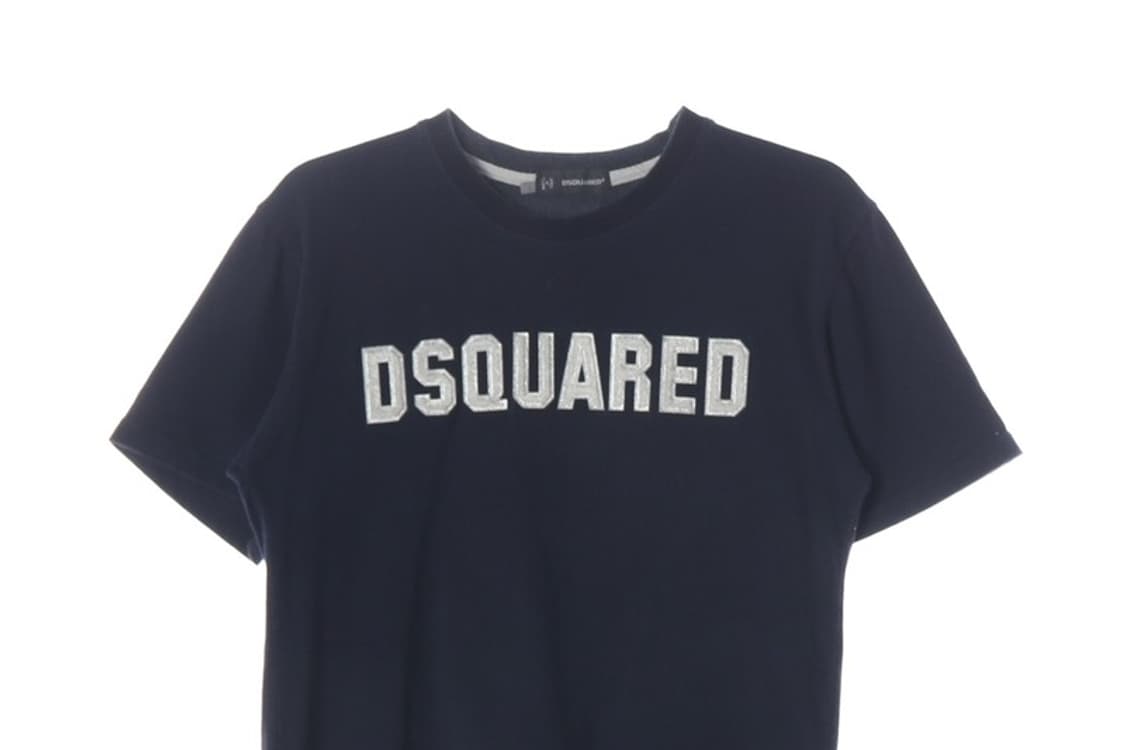 디스퀘어드2 로고 자수 크루넥 반팔 티셔츠 L 상품이미지3