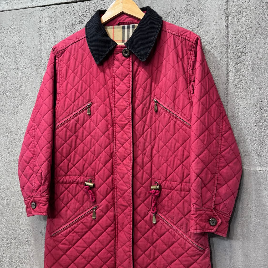 80s 버버리 우먼스 클래식 루즈 퀼팅 자켓 (S)   상품이미지2