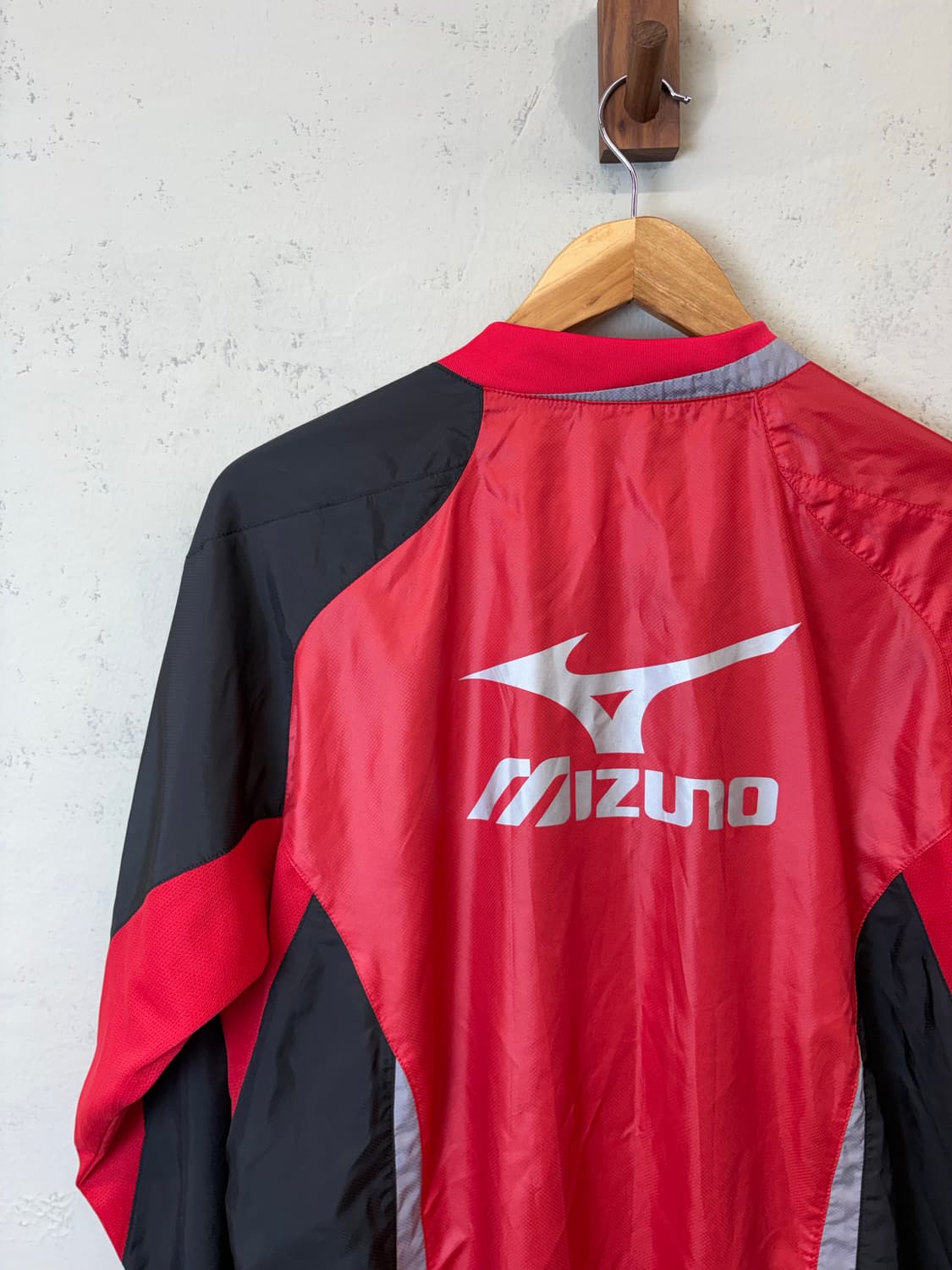 미즈노 빈티지 로고 웜업 검빨 상품이미지4