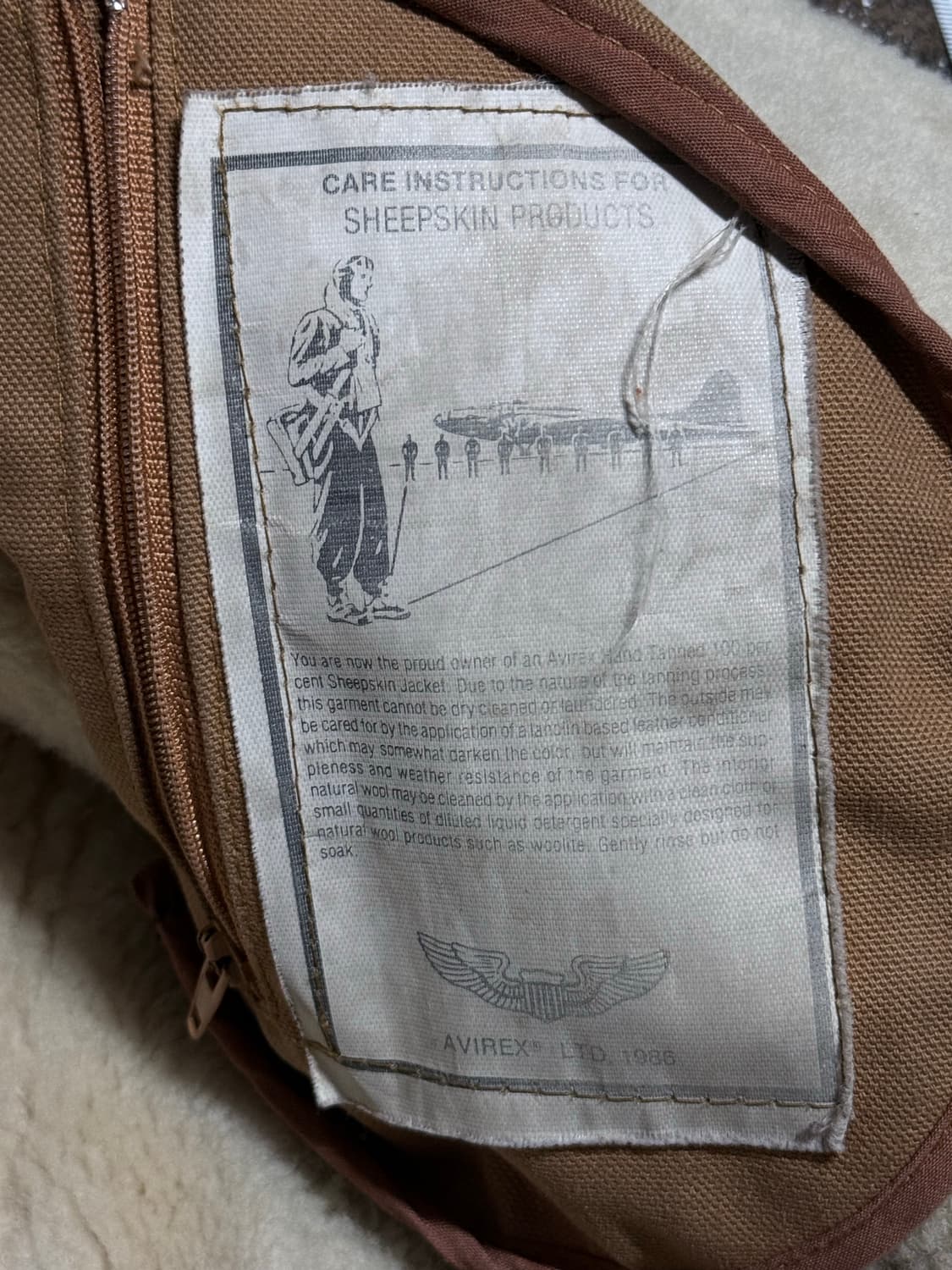 아비렉스 B-3 시어링 플라이트 무스탕 자켓 상품이미지6