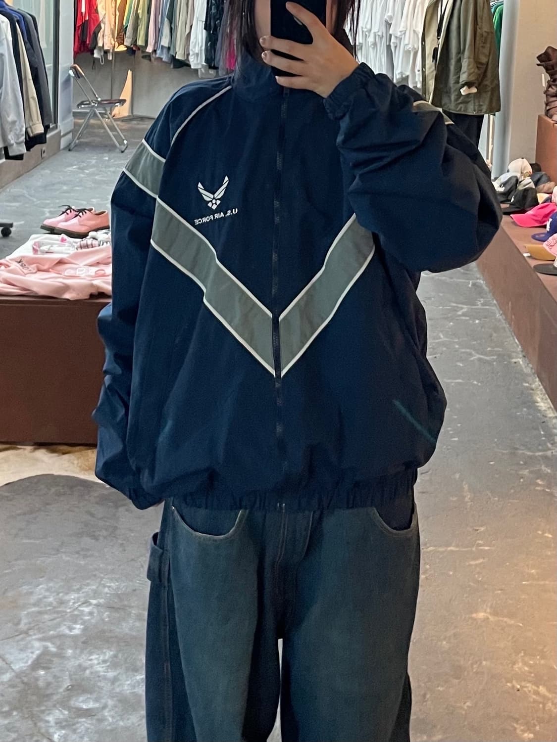 lpfu 미공군 네이비 바람막이자켓 H1857 상품이미지1