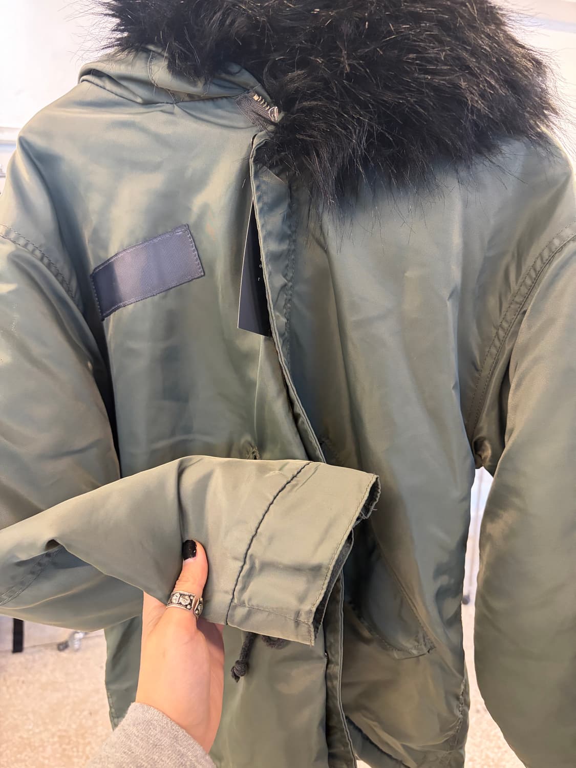 my name is Chloe Fur Trim Hooded Jacket 상품이미지8