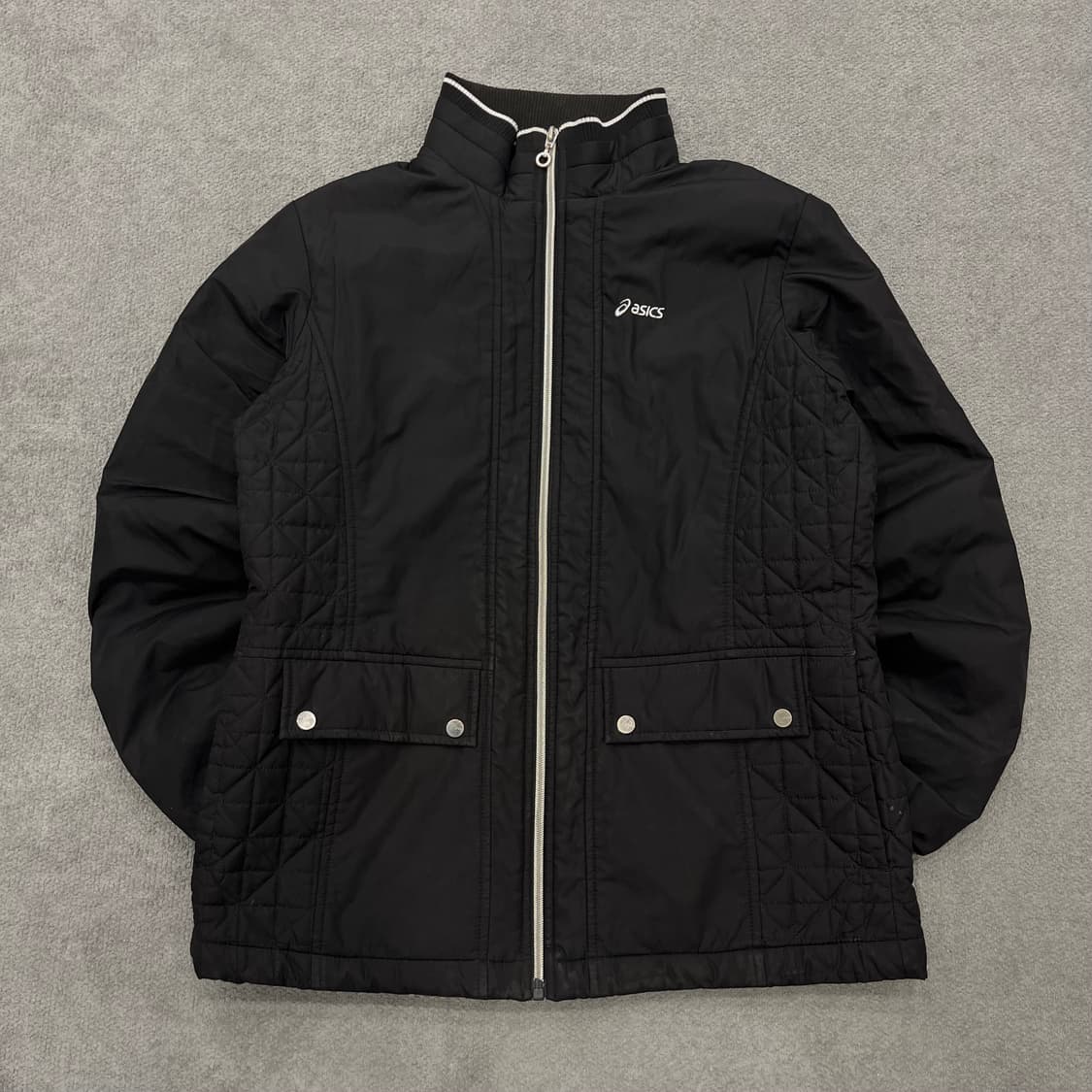 95 아식스 블랙 퀄팅자켓 상품이미지1