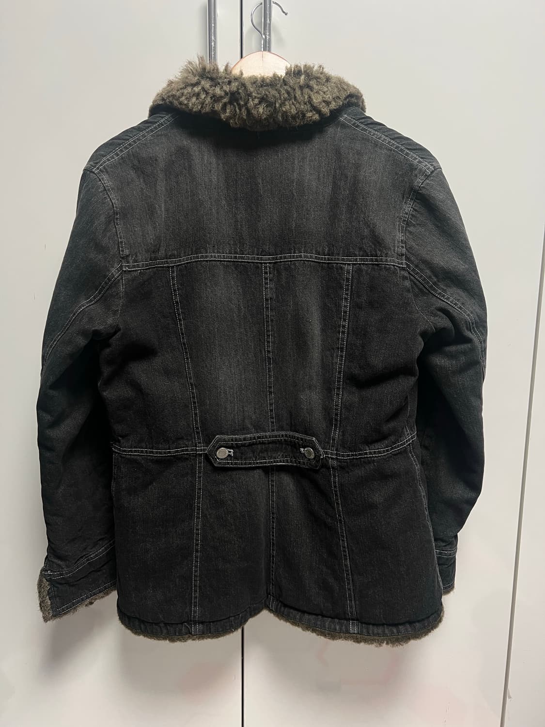 jpn vtg 일본 빈티지 흑청 데님 퍼 트리밍 자켓 상품이미지2