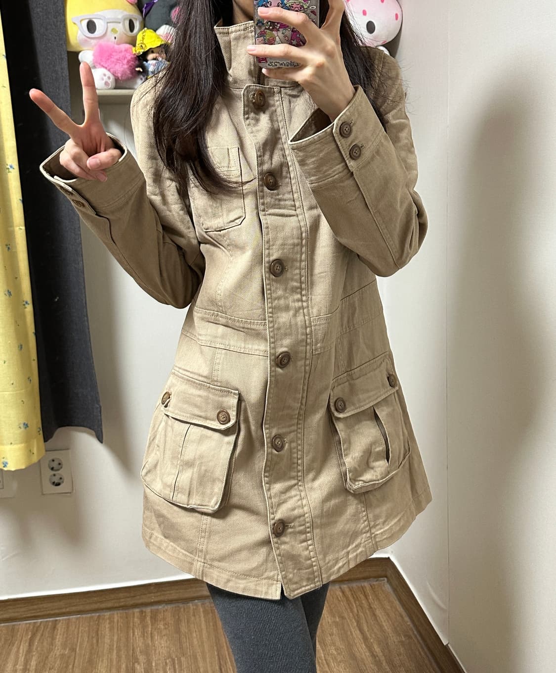 빈티지 포켓 자켓 오네갸루 로걀 라떼 모리걸 공겜여주 코이세이오깔 고딕 상품이미지1