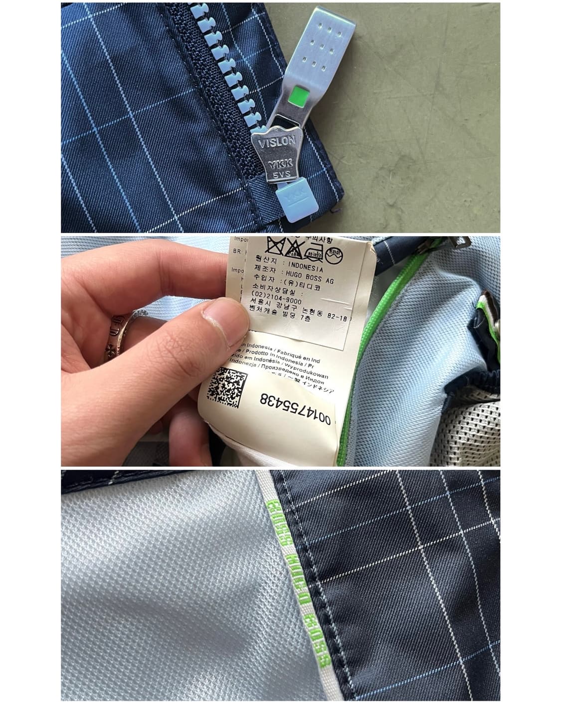 Hugo Boss Navy Check Pattern Blouson JK 상품이미지9