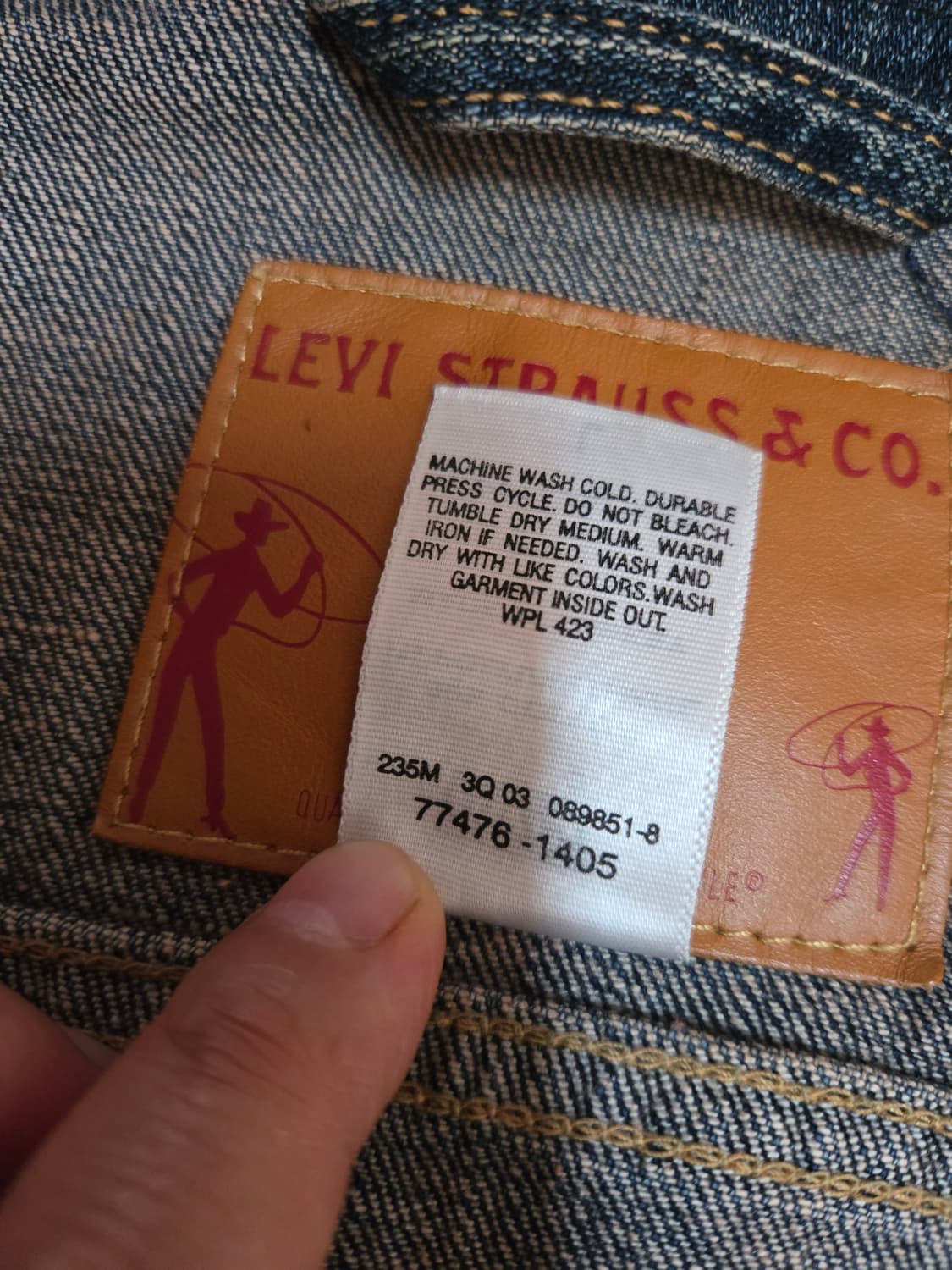 리바이스 여성 세미크롭 차이나카라 청자켓(딱붙핏) 상품이미지9