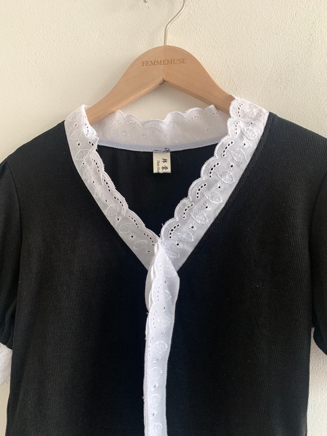 Lace tie blouse t 상품이미지3