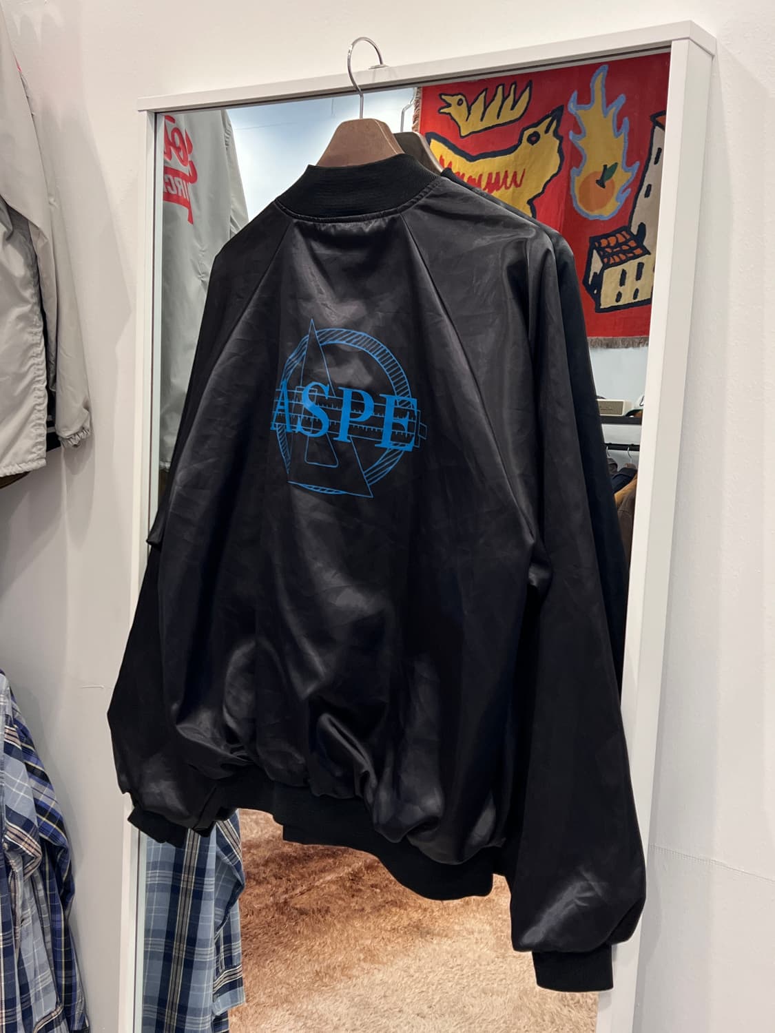 90s HartWell 하트웰 ASPE 스타디움 새틴 자켓 (USA) 상품이미지5