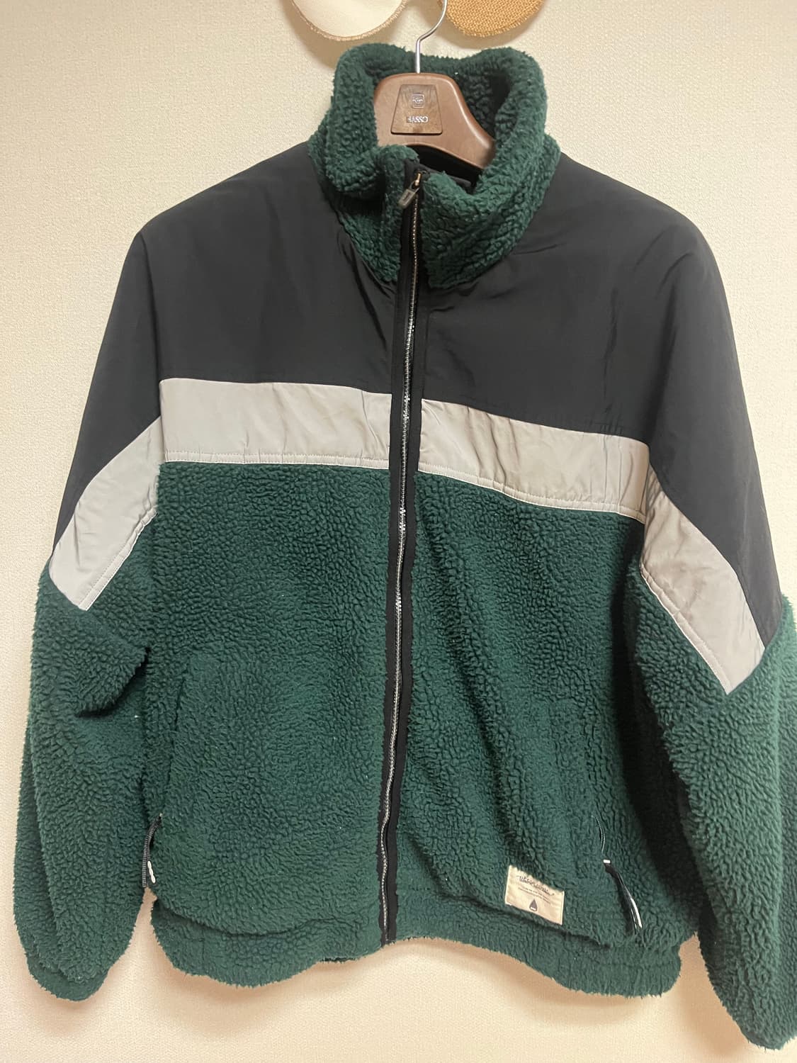 마크엠 보아 플리스 집업 자켓(딥그린) 상품이미지1