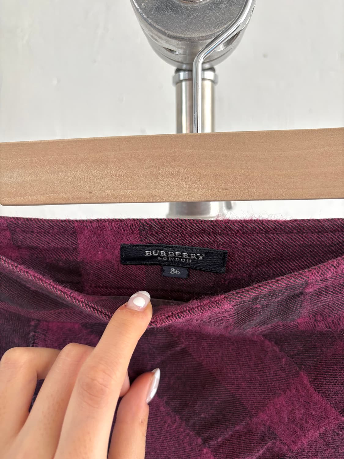 Burberry 버버리 런던 필럼 체크 플레어 스커트 상품이미지3
