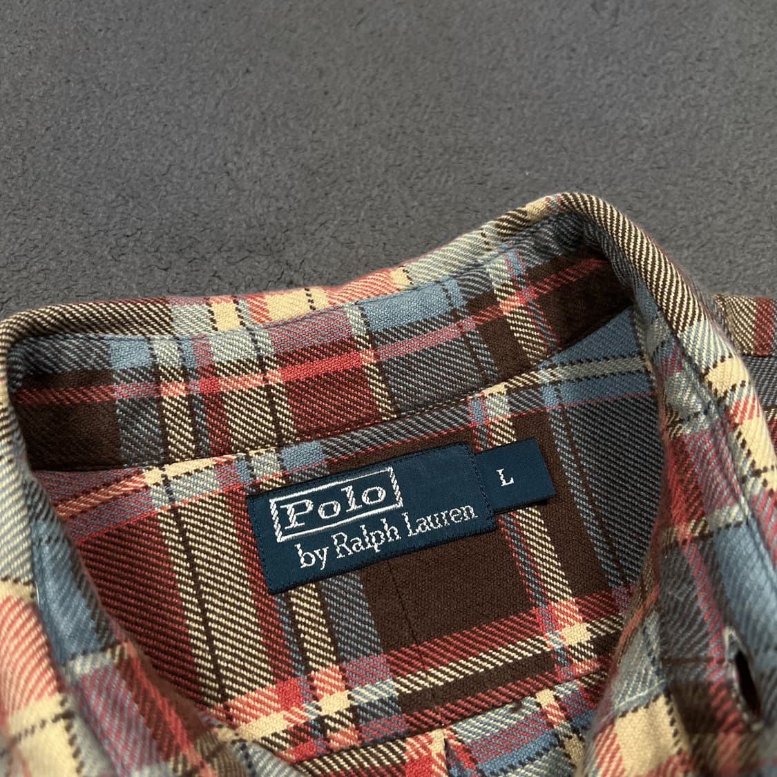 폴로 엘보우 레더 패치 체크 셔츠 상품이미지4