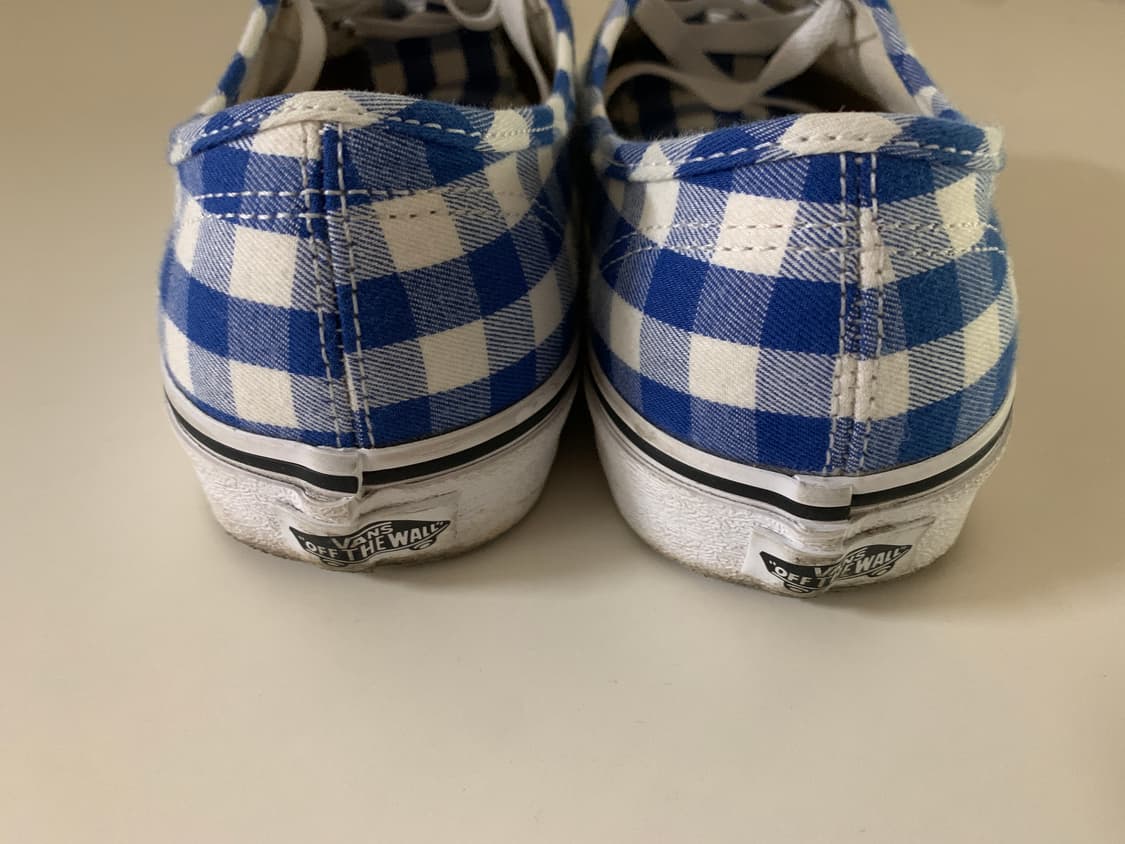 반스 어센틱 깅엄체크 블루 상품이미지3