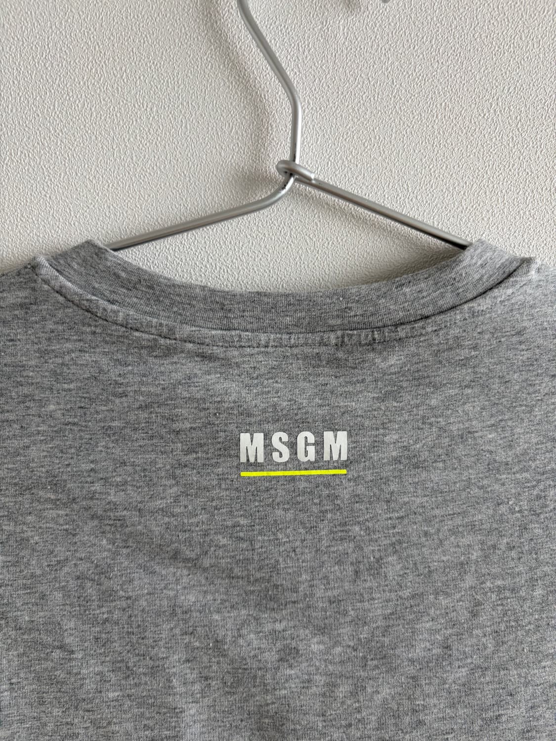 MSGM 기본 브이넥 반팔 티셔츠 그레이 상품이미지4
