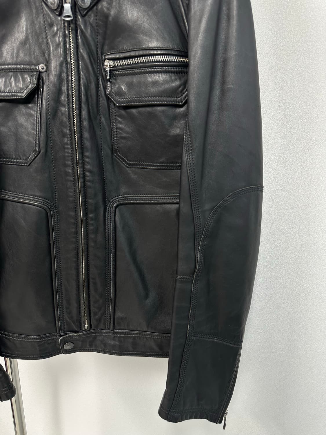 00s 돌체앤가바나 램스킨 멀티포켓 레더자켓 상품이미지5