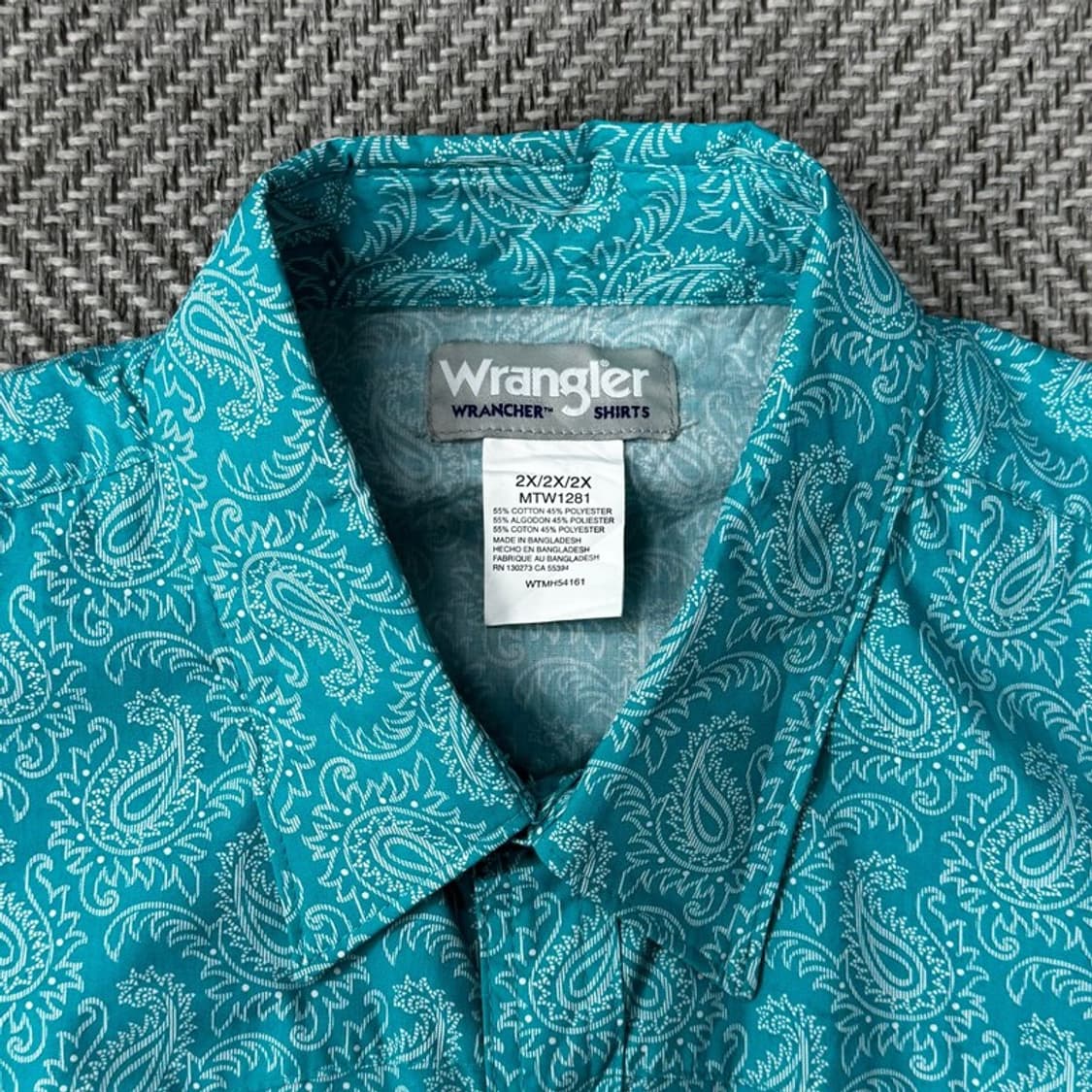  랭글러 페이즐리 패턴 하프 셔츠 v2847 상품이미지5