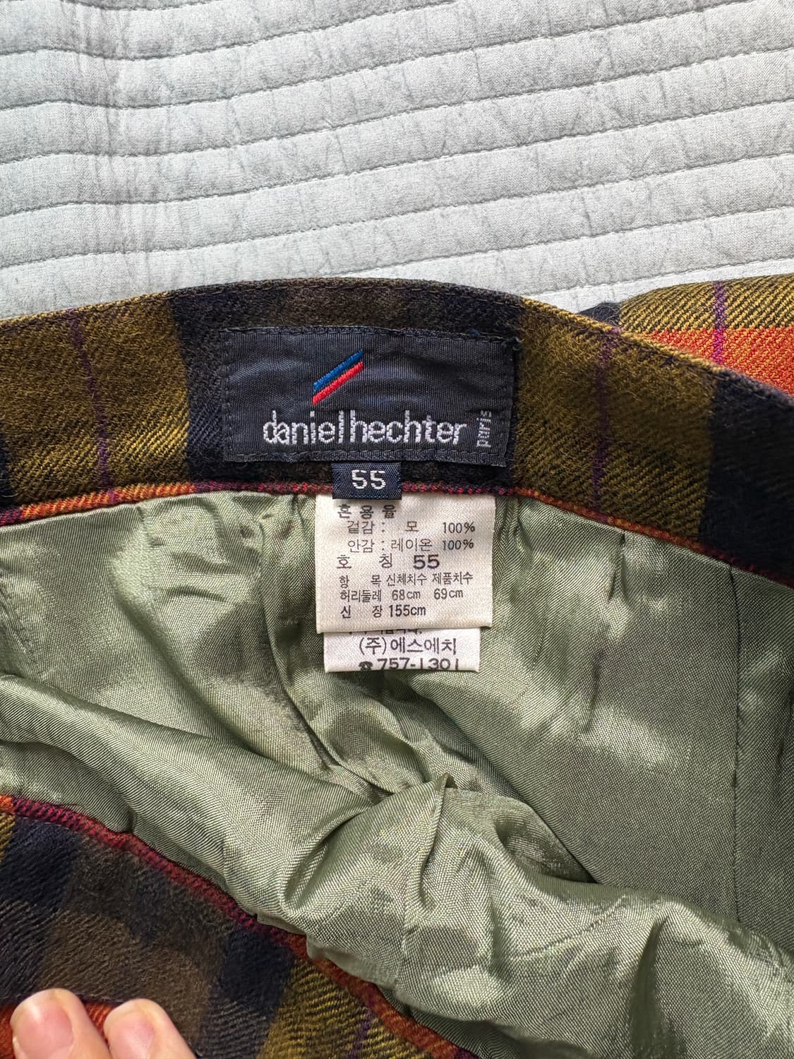 빈티지 체크 스커트 상품이미지4