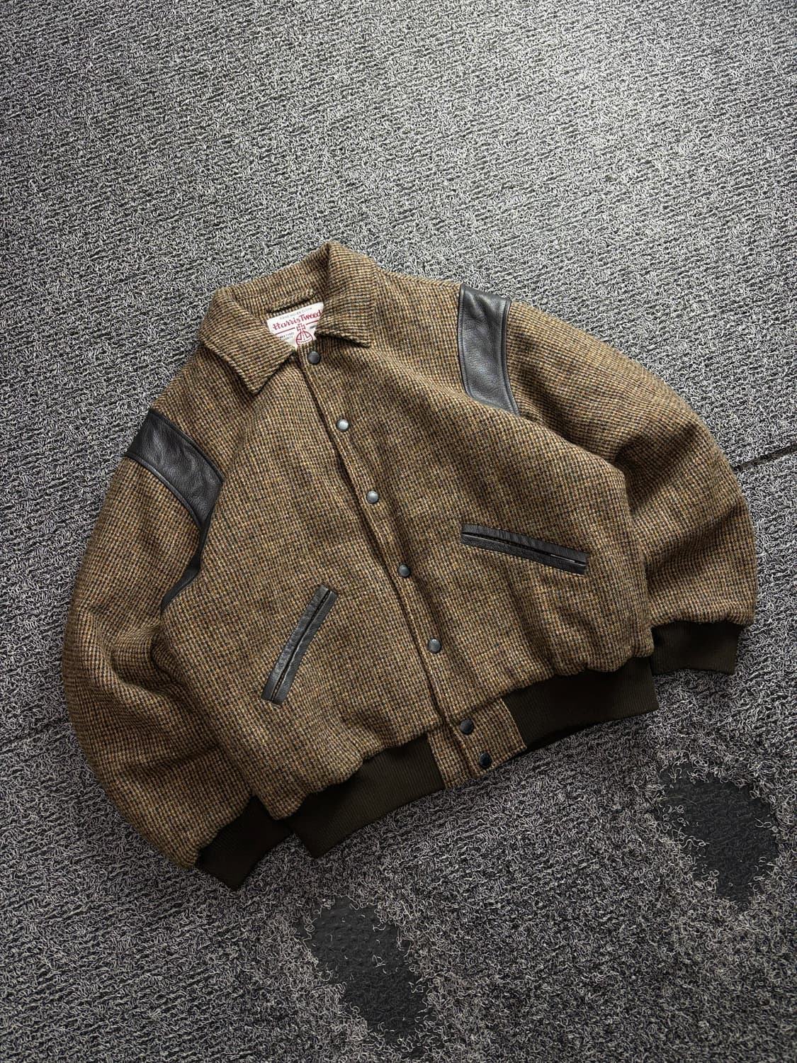 후아유 헨리 트위드 아카이브 유니 바시티 자켓 3484 상품이미지1