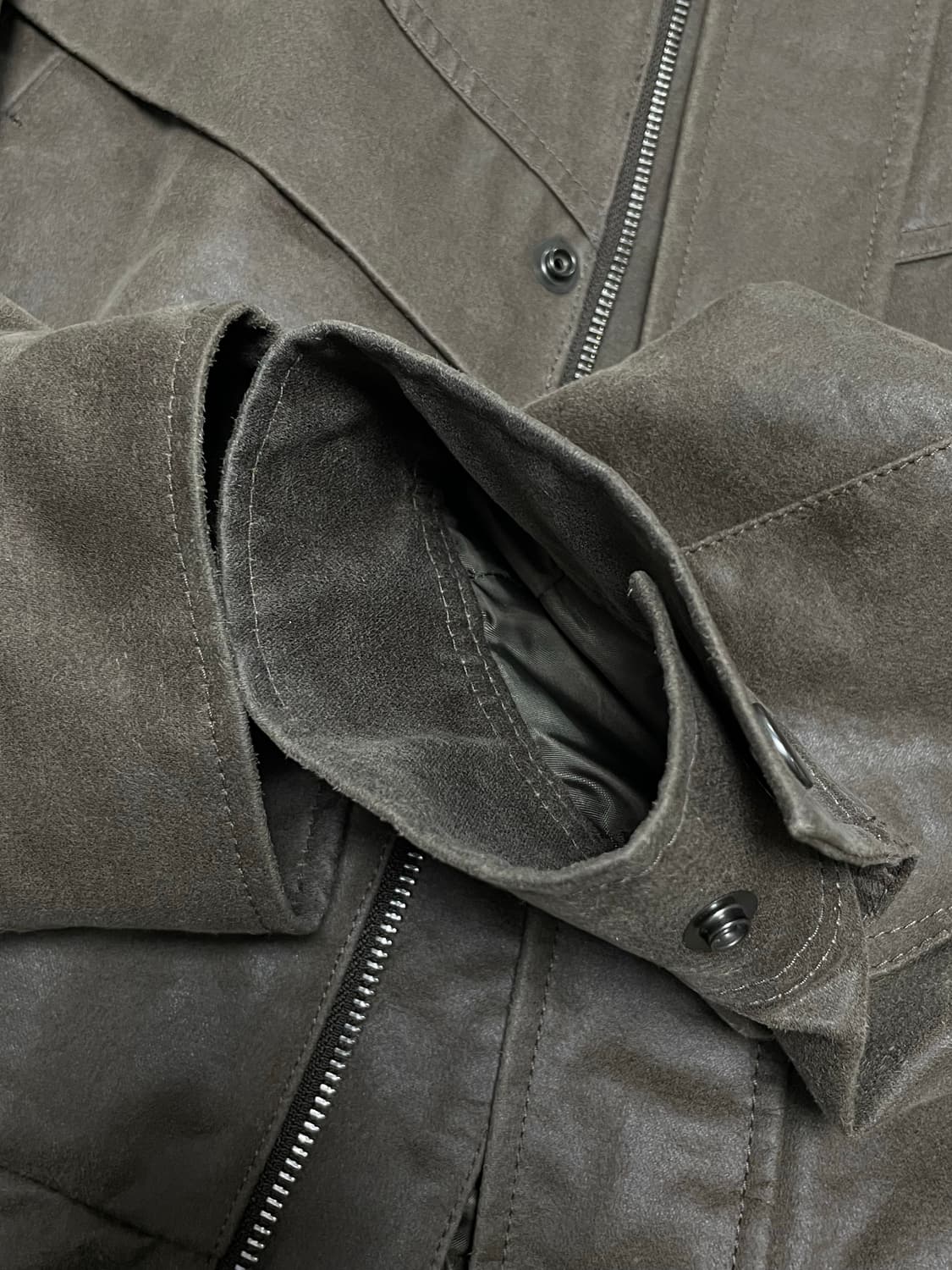 인사일런스 크랙 스웨이드 자켓 브라운 S 상품이미지7