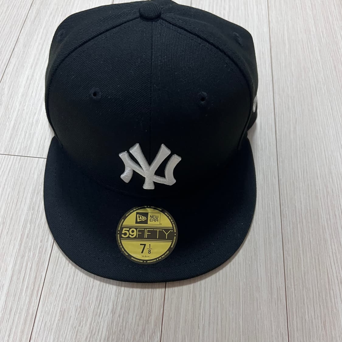 뉴에라 MLB 뉴욕 양키스 베이직 59피프티 피티드 캡 블랙 화이트 상품이미지1