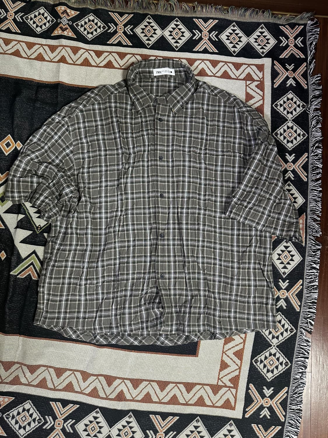 자라 웨스턴 반팔 셔츠 상품이미지1