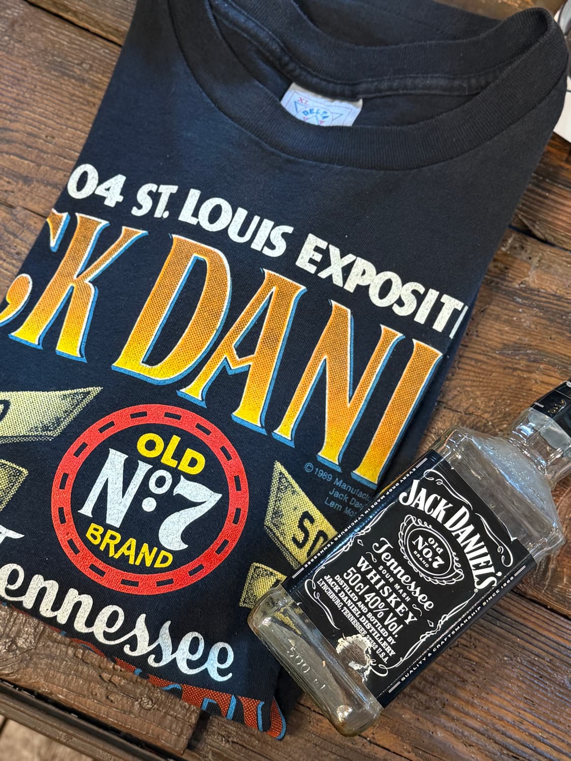 Delta x Jack Daniels 튜블러 싱글스티치 빈티지 프린팅 티 상품이미지1