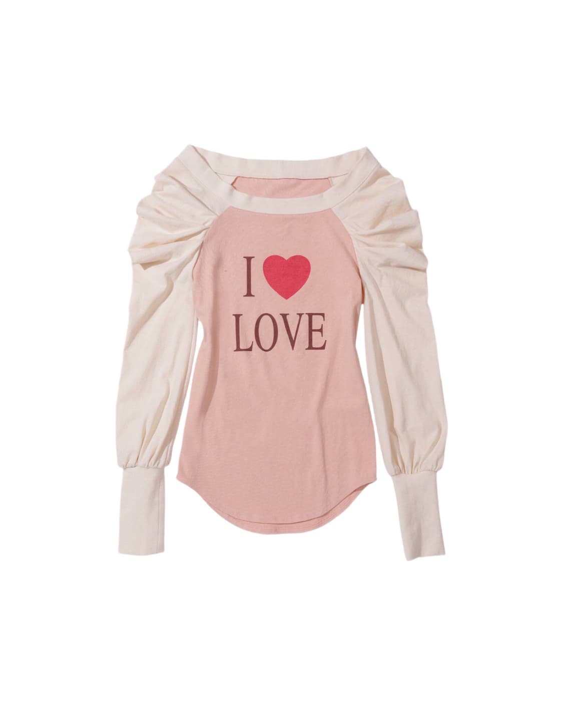 (구) Love Off-Shoulder Tee Peach 상품이미지1