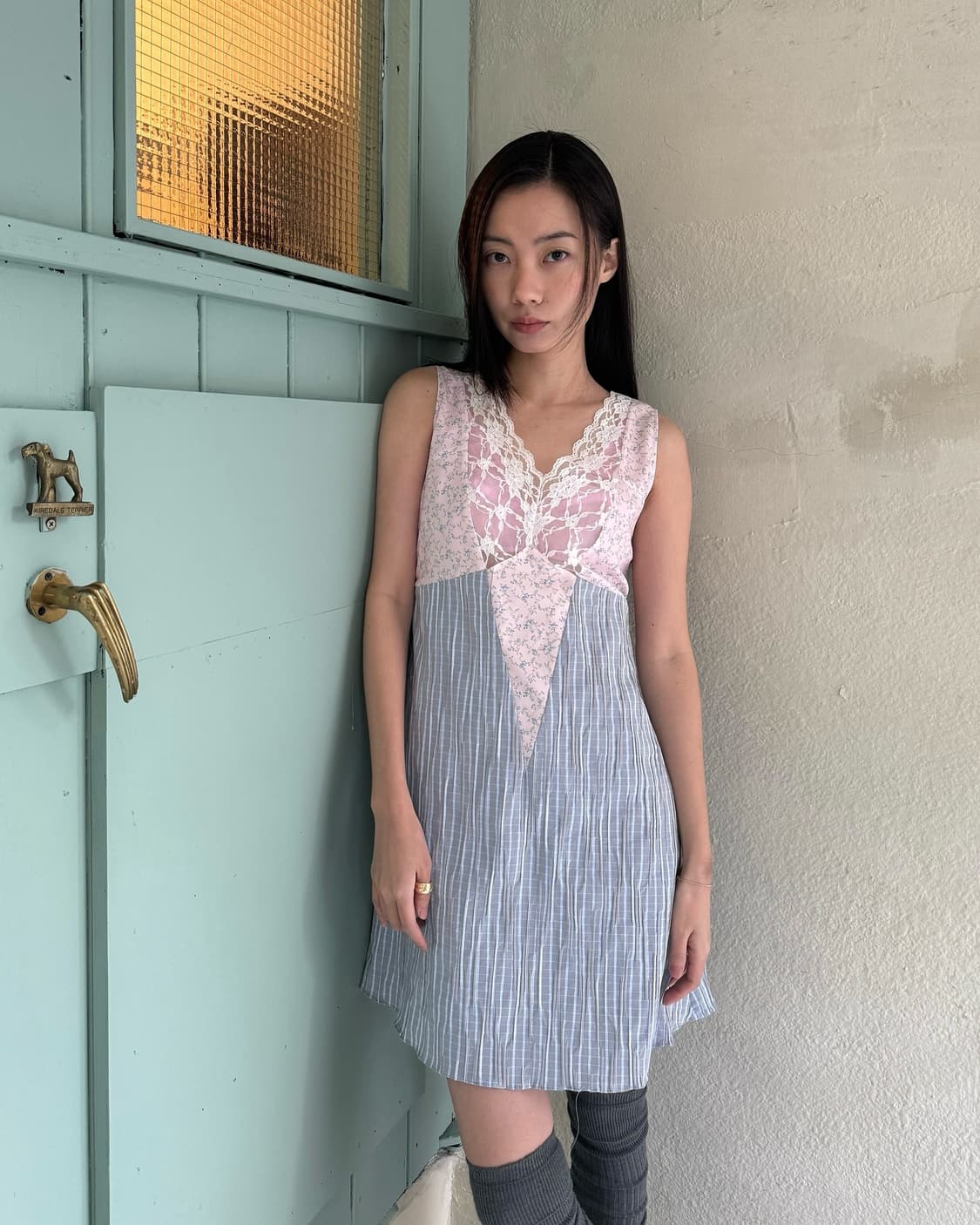 비아플레인 플라워 미니 원피스 상품이미지3