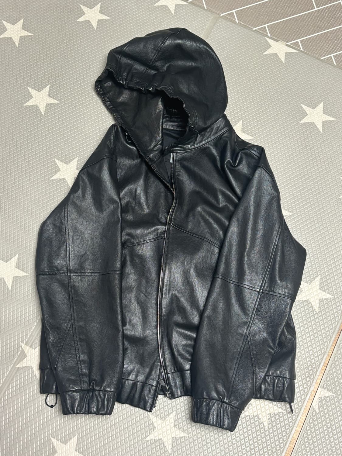 24SS 해칭룸 레더 후드 자켓 M 상품이미지2