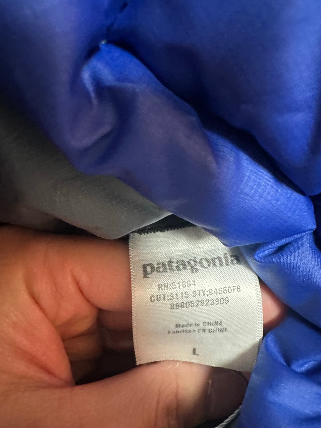 (L)00s 파타고니아 빈티지 패딩 다운 아노락 블루 상품이미지2