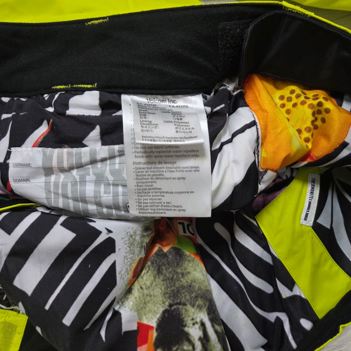 VOLCOM 볼컴 스키복바지 스노우보드 바지 상품이미지8