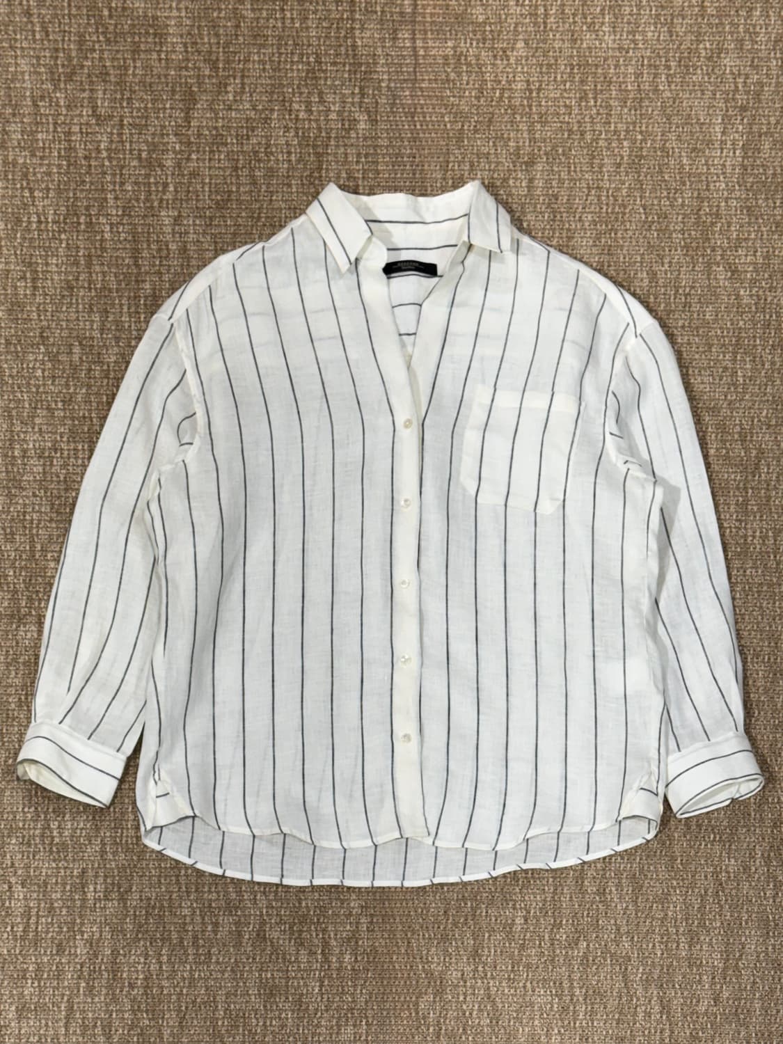 막스마라 스트라이프 린넨 셔츠 상품이미지1