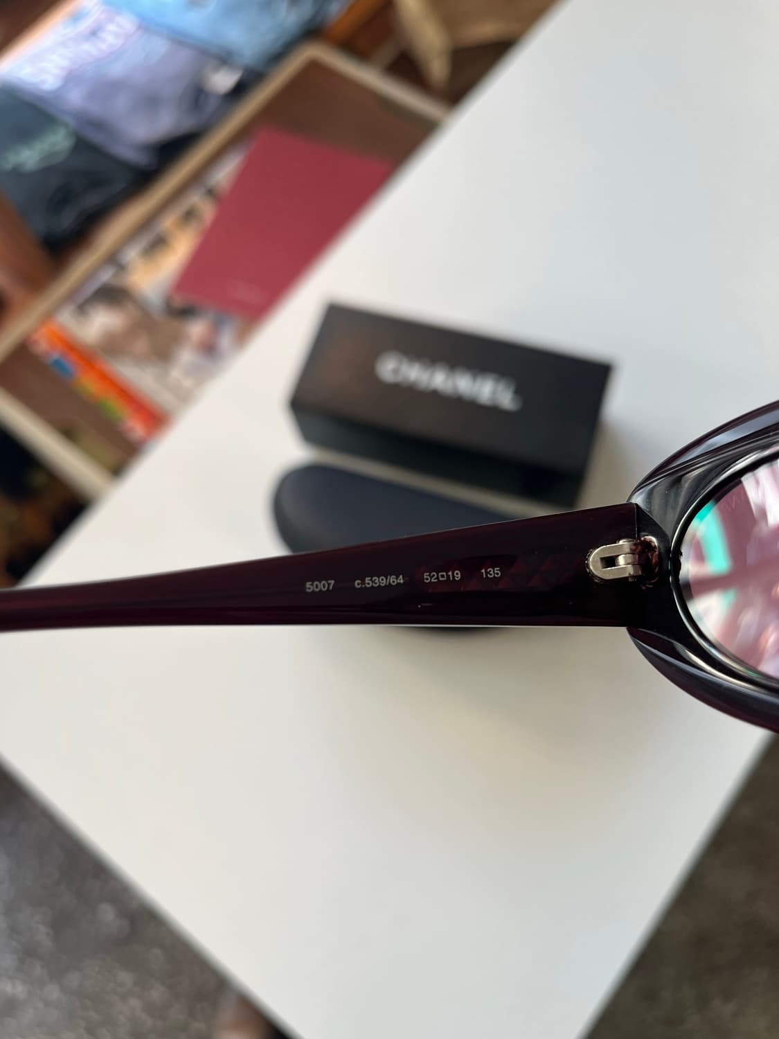 샤넬 90‘s chanel 빈티지 선글라스 mod.5007 와인 상품이미지4