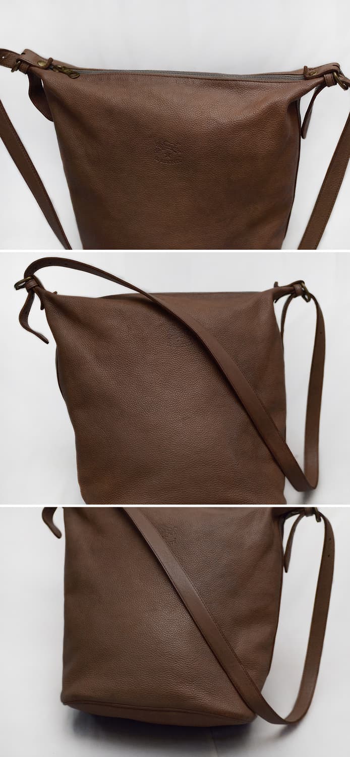 일비종떼 풀그레인 레더 클래식 가죽 버킷백 (숄더.크로스) 상품이미지5