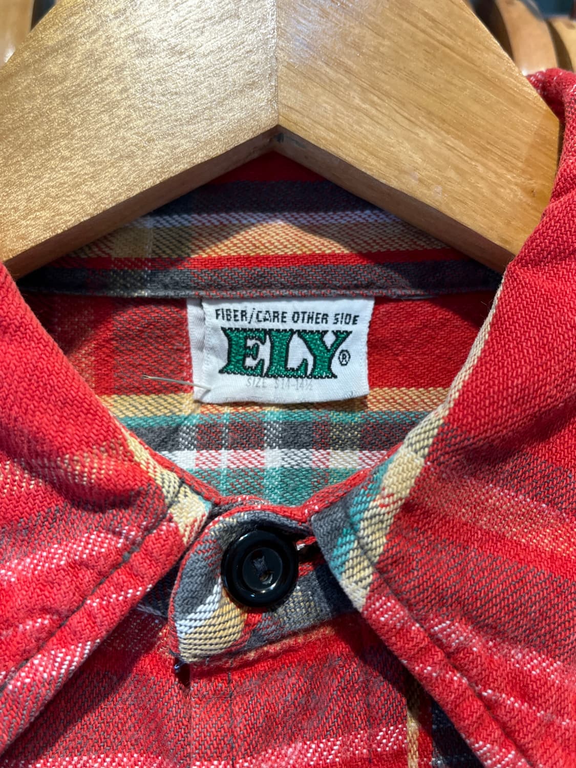 Vintage 80s~90s ELY flannel shirt 상품이미지3