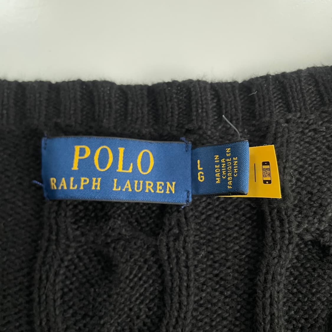 Polo  폴로 랄프로렌 Qr신형 블랙 꽈배기 니트 상품이미지2