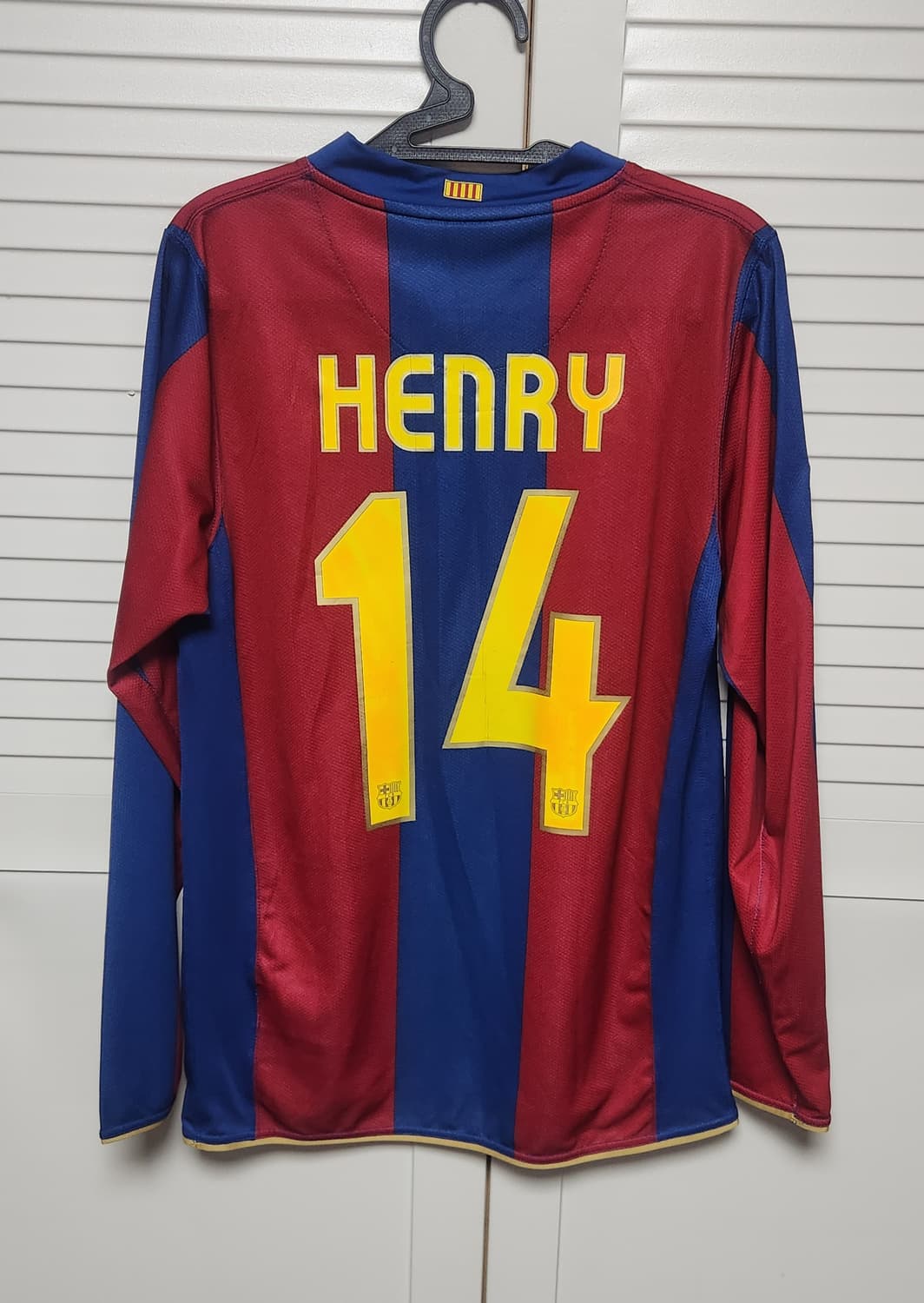 07-08 바르셀로나 홈 50주년 긴팔 No.14 앙리 나이키 유니폼 상품이미지3