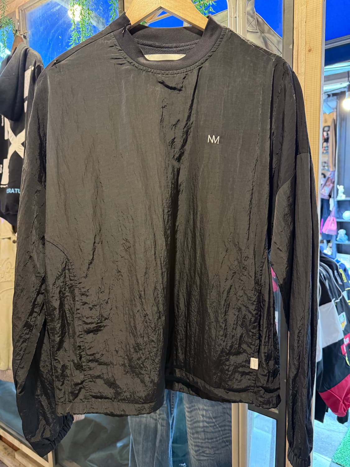 노매뉴얼 블랙 나일론 웜업 상품이미지1