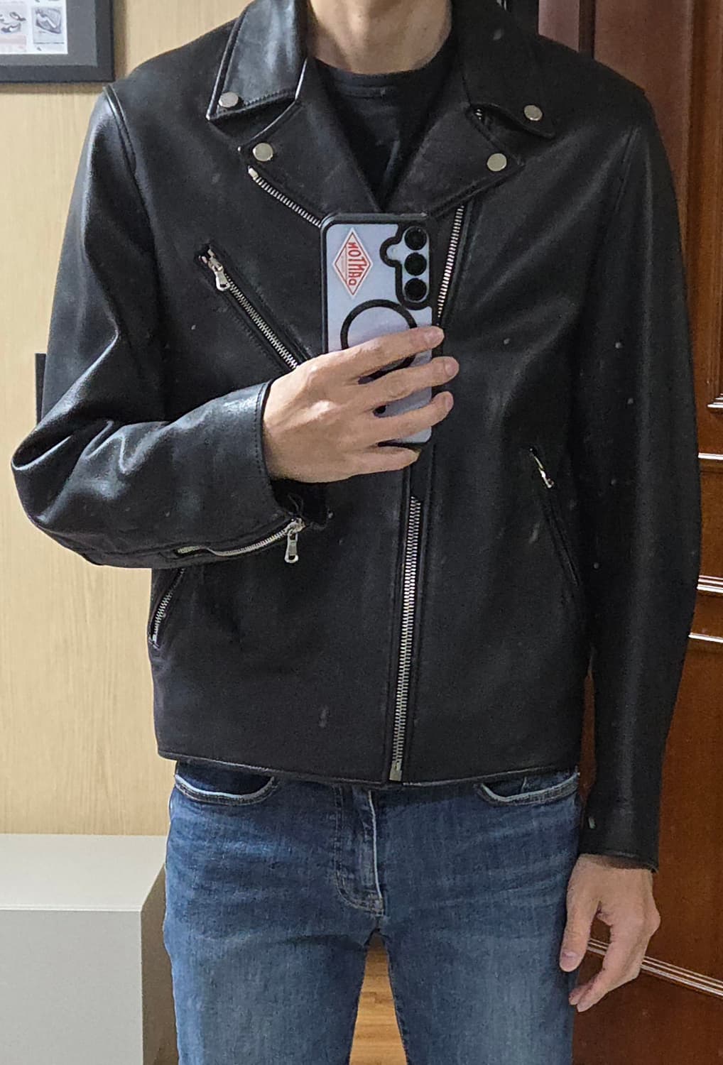 (착샷) 질스튜어트 뉴욕 가죽자켓 라이더  상품이미지6