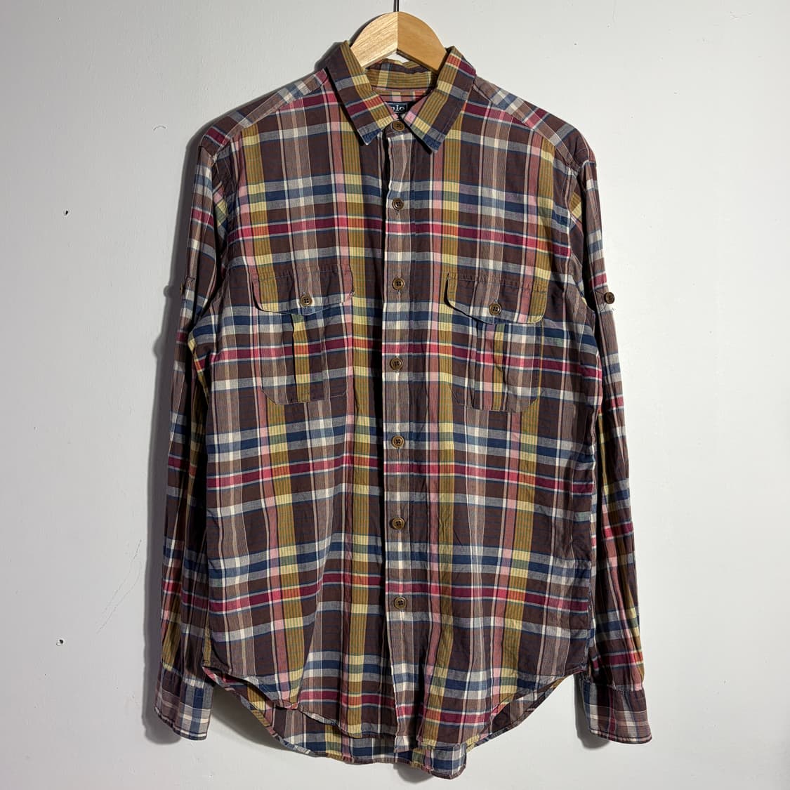 폴로 랄프로렌 빈티지 브라운 멀티 체크 셔츠 (무료배송) 상품이미지1