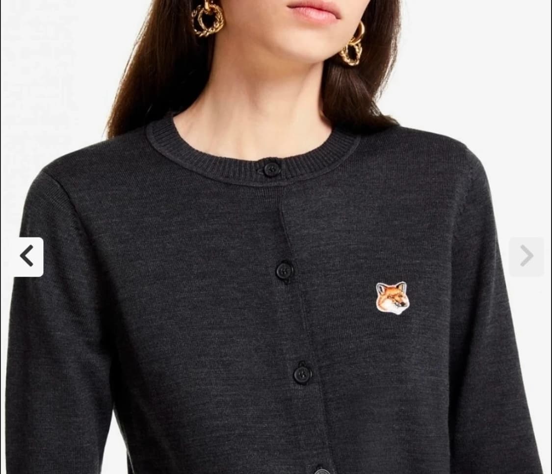 메종키츠네 폭스 패치 블랙 가디건 ~55반 상품이미지2