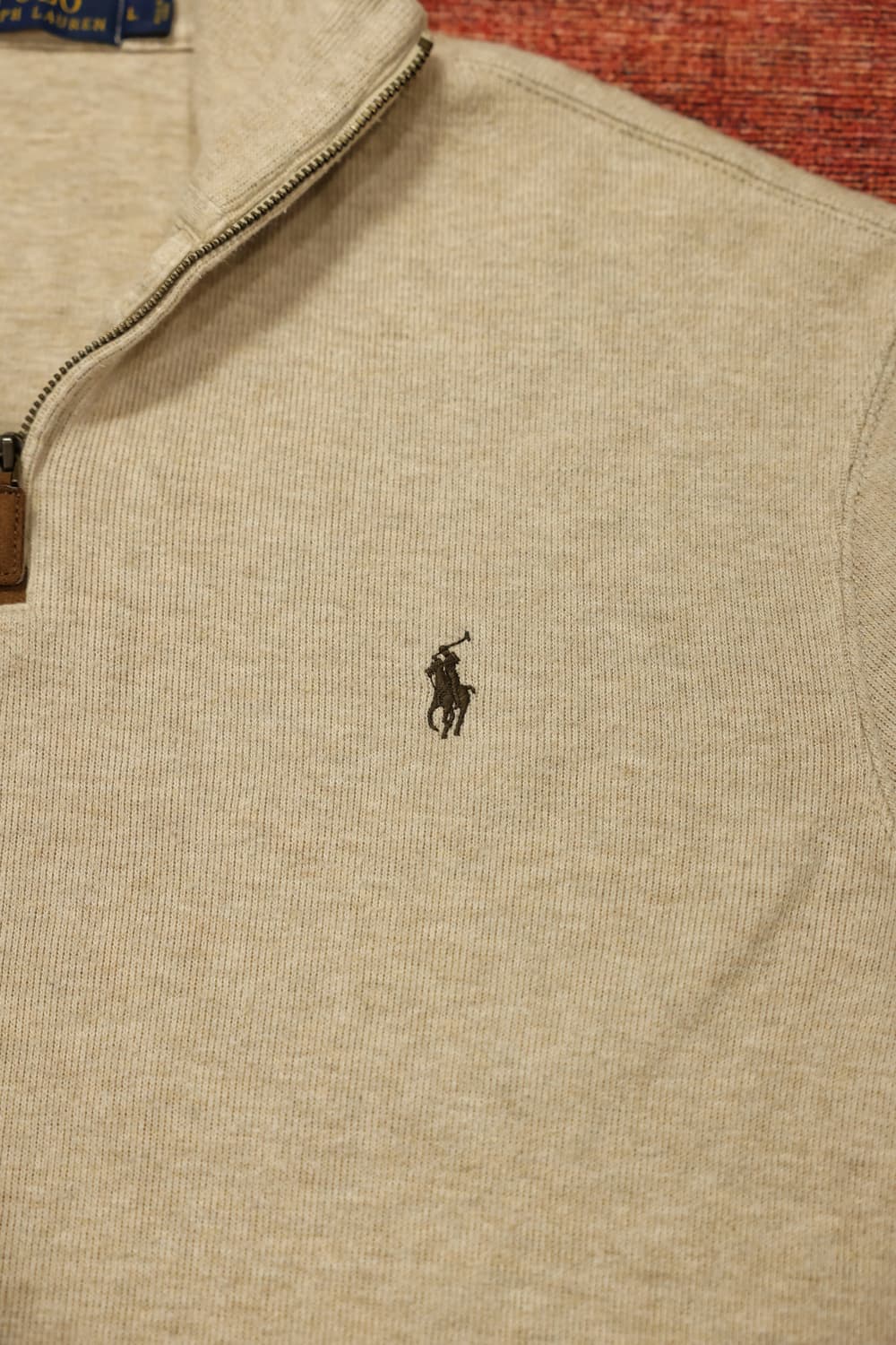 폴로 하프집업 니트 베이지 판매 상품이미지6