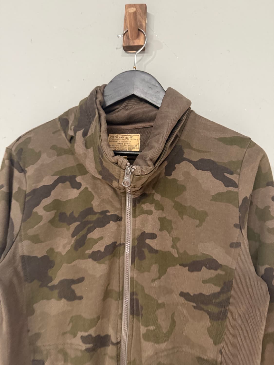 camo pattern high-neck 2-way zip-up 상품이미지6