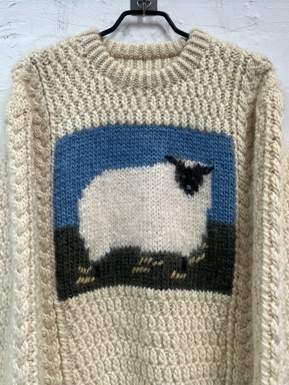 Vtg 양모 핸드메이드 니트 스웨터 F 상품이미지2