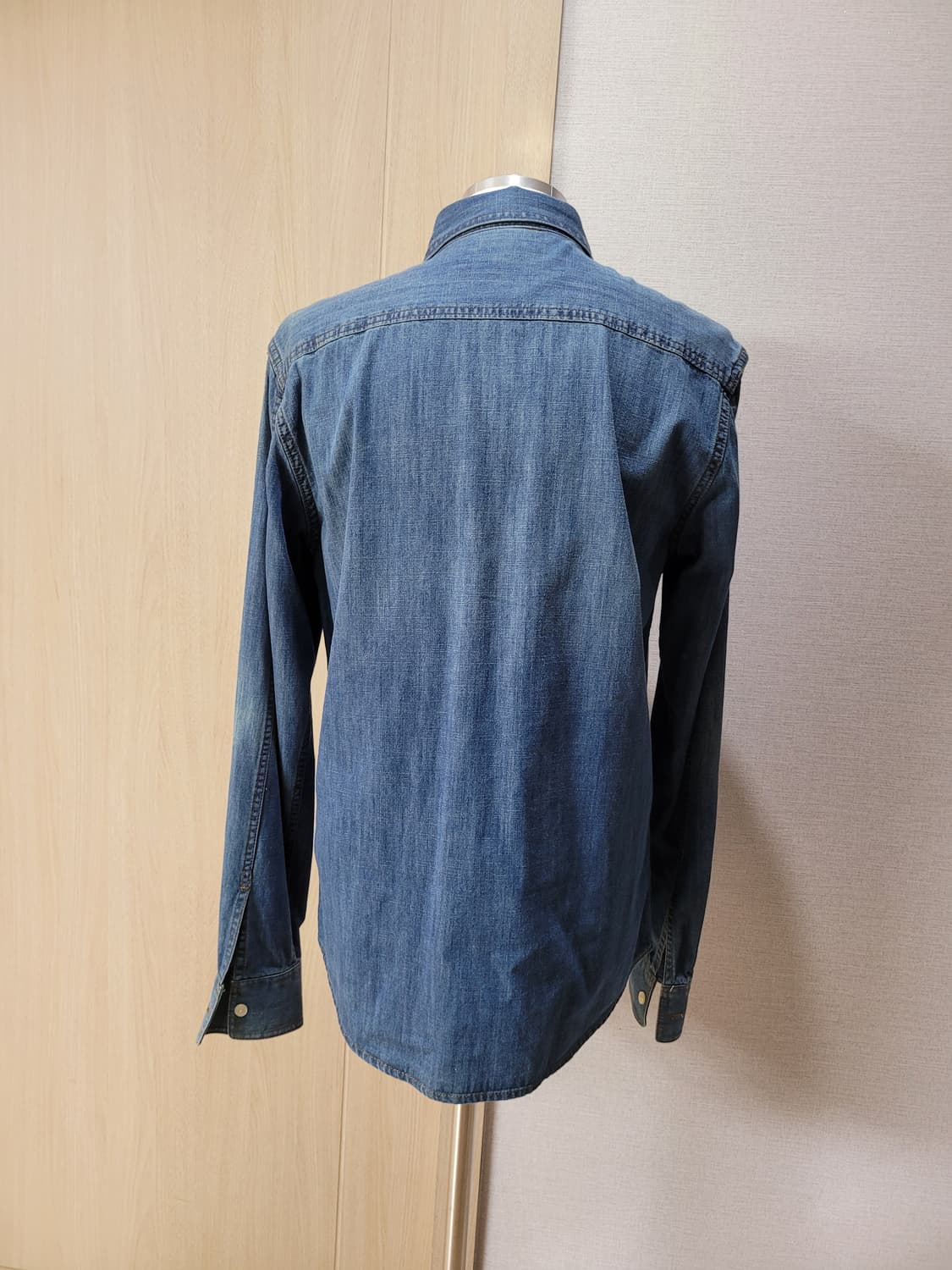 스파오 SPAO 남자 데님셔츠 L 블루 상품이미지5